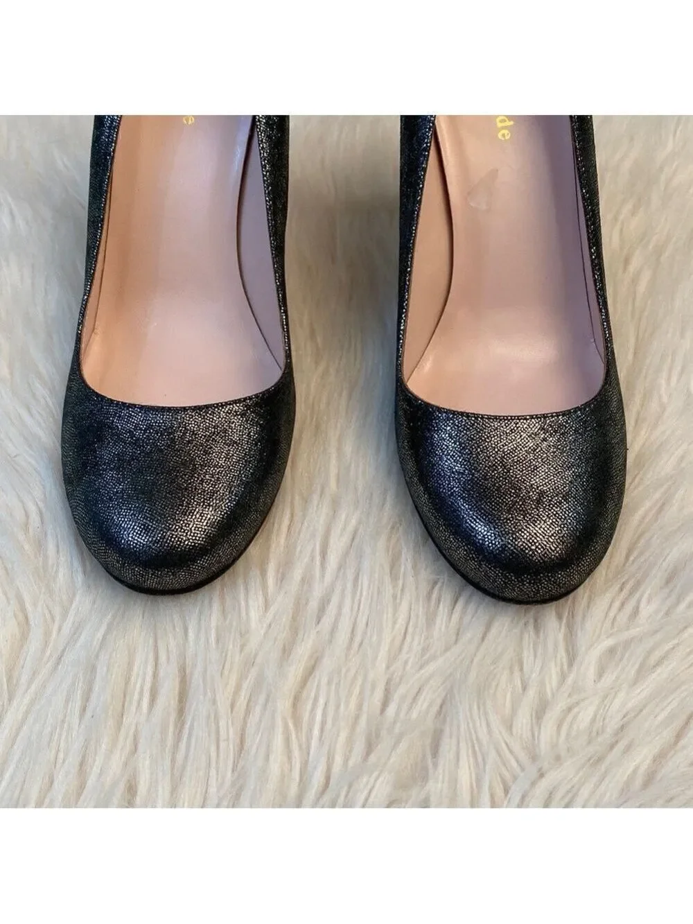 Kate Spade Silver Gray Glitter Pumps, Size 7
